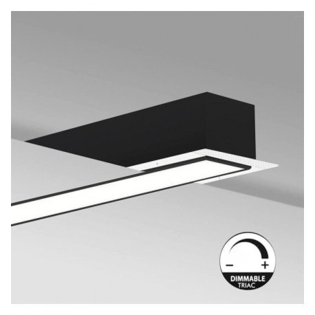 Panel LED empotrable MOSCU MINI negro IP54
