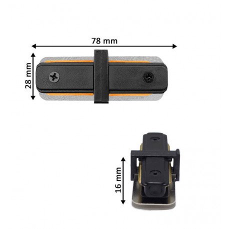 Connector type I voor versterkte 1-fase rail