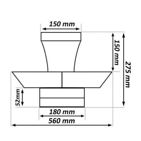 Ventilador LED de techo 28W 6CCT IP20 con mando