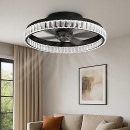 LED plafondventilator CRETA 30W 6CCT met afstandsbediening 50 dB IP20 50 cm