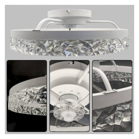 LED plafondventilator SANTORINI 30W 6CCT stil IP20 50 cm