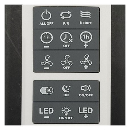 Ventilador LED de techo 30W 6CCT silencioso IP20 50cm