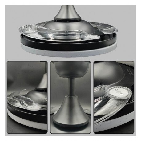 LED plafondventilator MALTA zwart 30W 6CCT 106cm stil