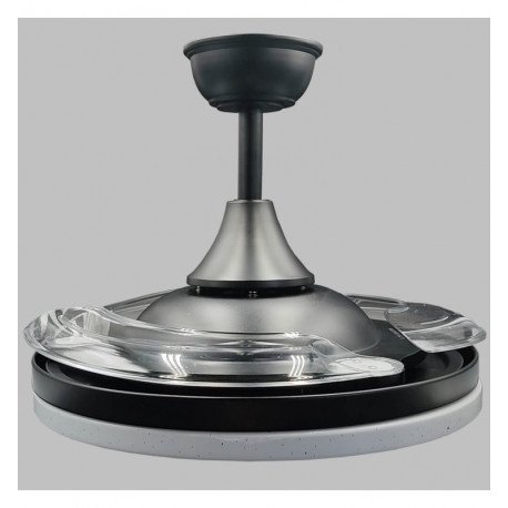 Ventilador LED de techo 30W 6CCT negro 106cm silencioso