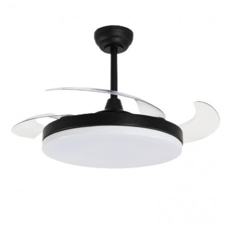 Ventilador LED de techo 30W 6CCT negro 106cm silencioso