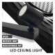 Wand-/plafondlamp led zwart draaibaar 2x GU10 360°