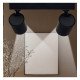 Wand-/plafondlamp led zwart draaibaar 2x GU10 360°