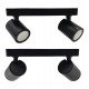 Wand-/plafondlamp led zwart draaibaar 2x GU10 360°