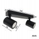 Wand-/plafondlamp led zwart draaibaar 2x GU10 360°
