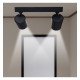 Wand-/plafondlamp led zwart draaibaar 2x GU10 360°