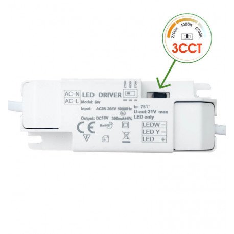 Downlight LED circular 6W CCT empotrable OSRAM 70mm