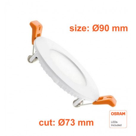 Downlight LED circular 6W CCT empotrable OSRAM 70mm