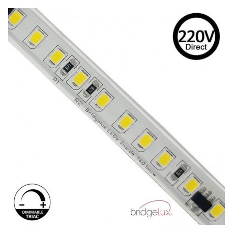 Tira LED 220V 20W/m IP67 para exterior, corte cada 10cm