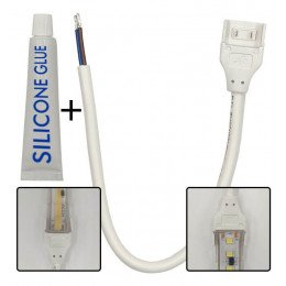 Silicone & Connector Cable Kit for COB LED Strips 10/12mm IP65
