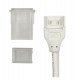 Kit siliconen en aansluitkabel met connector voor COB- en SMD-ledstrips 10/12 mm IP65