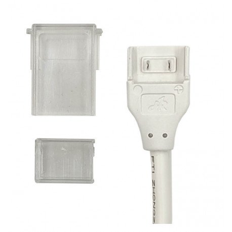 Kit silicona y cable conector para tiras LED COB 10/12mm IP65