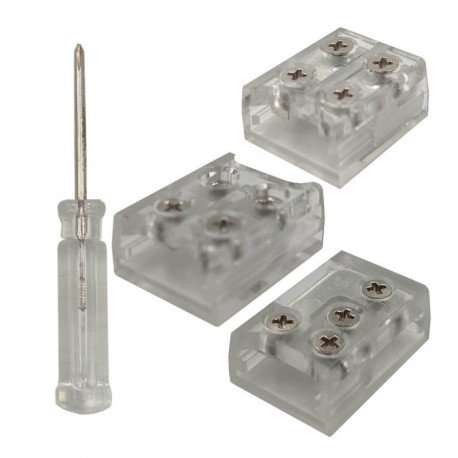 Connectoren voor ledstrips 10mm COB en SMD met schroevendraaier IP20