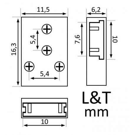 Conectores tiras LED 10mm COB y SMD con destornillador IP20