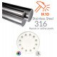 Ledlamp PAR56 36W 6000K onderwater IP68 RVS 316 voor zwembad