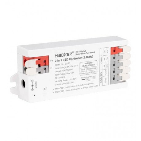 LED-controller 2-in-1 monocolor + CCT 2,4 GHz RF