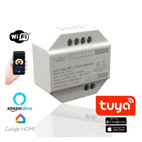 TRIAC-dimmer voor LED-drukknop inbouwmodule 220V RF 2,4GHz