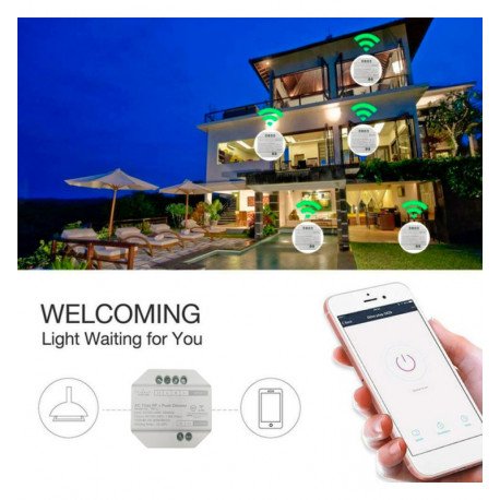 Regulador TRIAC para pulsador de pastilla LED 220V RF 2.4GHz