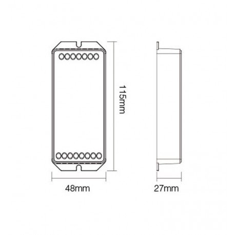 Amplificador 5 canales para tiras LED PWM y Mi-Light/MiBoxer