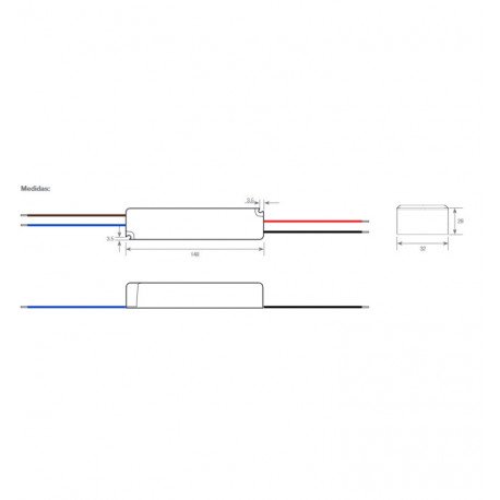 Voeding 12V 36W professioneel ECOLED IP67 TÜV