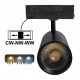 Led schijnwerper voor trifase ledrail 40W-26W CCT CRI+92 UGR13 zwart