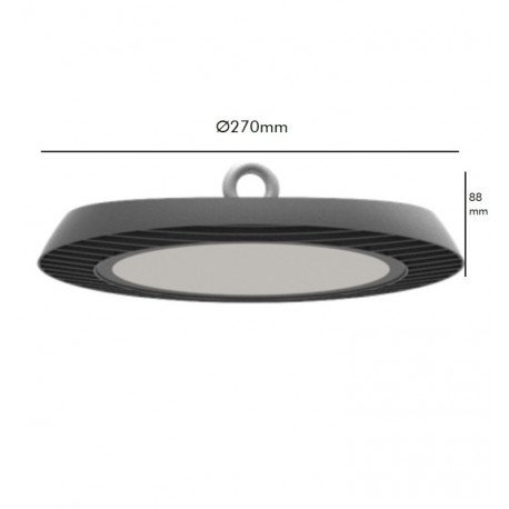 Led high-bay UFO industrieel 80W/100W/150W OSRAM zonder flikkering