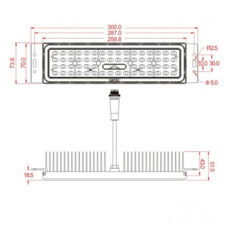 LED Floodlight 50W Magnum Pro IP65 Bridgelux 136°x78°