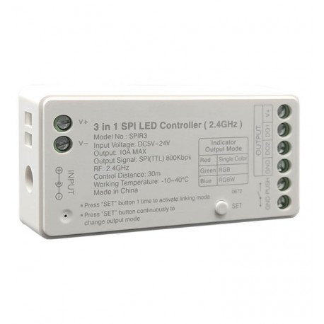 LED SPI Digital Controller 2.4GHz RGB/RGBW/RGBIC with Remote