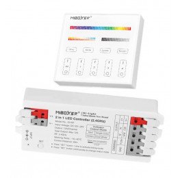 Controladora LED CCT RGB 12-24V 2,4GHz con panel y mando