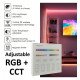 Controladora LED CCT RGB 12-24V 2,4GHz con panel y mando