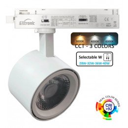 Led railspot 1-fase 40W-28W CCT CRI+92 UGR13 24º