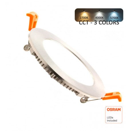 Downlight led 10W rond inbouw CCT roestvrij staal