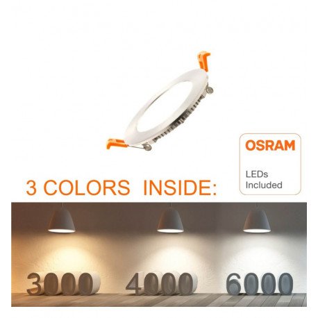 Downlight led 10W rond inbouw CCT roestvrij staal