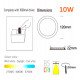 Downlight led 10W rond inbouw CCT roestvrij staal