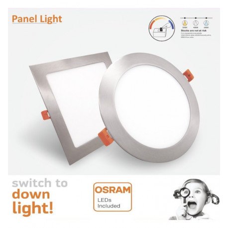 Downlight LED 10W circular empotrable CCT acero inox