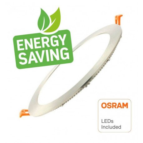 LED downlight slim 24W rond RVS CCT 205 mm