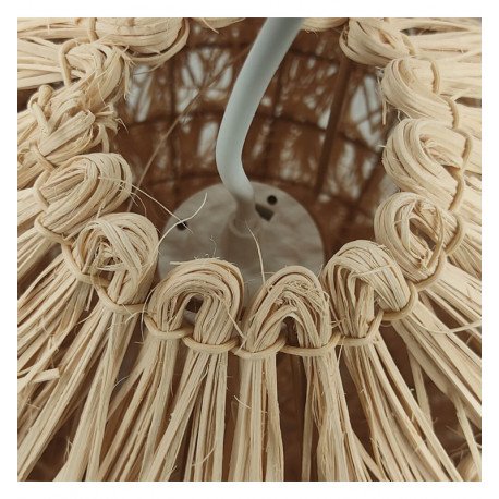 Lámpara colgante rattan Laos para LED E27