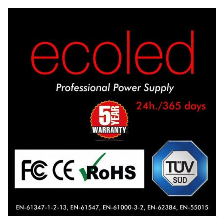 LED-voeding 12V 100W professioneel ECOLED IP20 TÜV