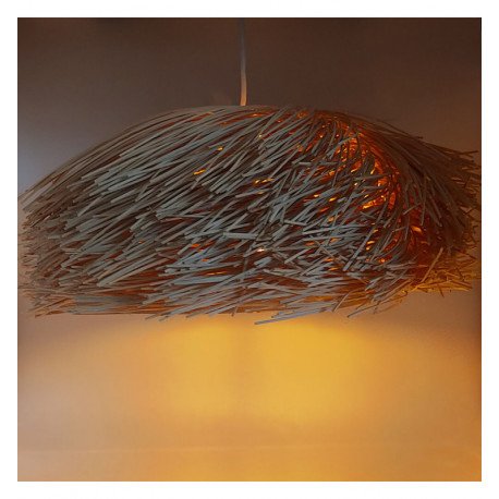 Hanglamp van rattan voor led E27, warme decoratie