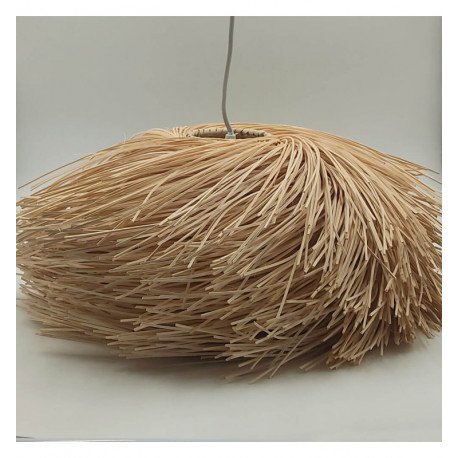 Lámpara colgante rattan para LED E27, decoración cálida
