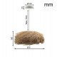 Hanglamp van rattan voor led E27, warme decoratie