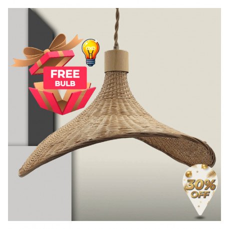Hanglamp BAMBOO BALI voor led E27 warm decoratie