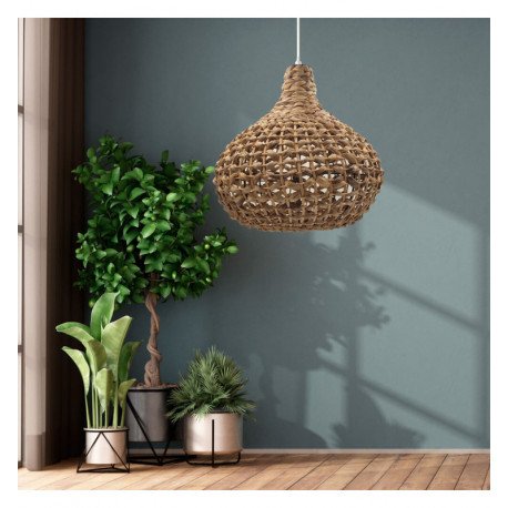 Lámpara Colgante Rattan para LED E27, decoración cálida