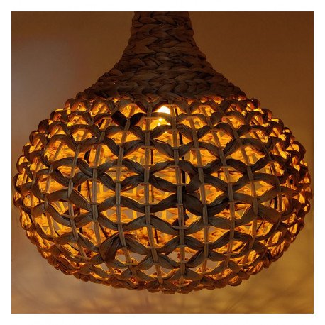 Hanglamp rattan voor ledlamp E27, warme decoratie