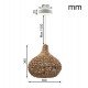Hanglamp rattan voor ledlamp E27, warme decoratie