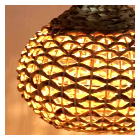 Lámpara Colgante Rattan para LED E27, decoración cálida